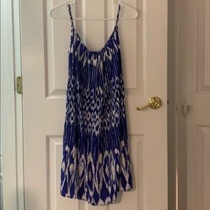 Deep blue patterned summer dress